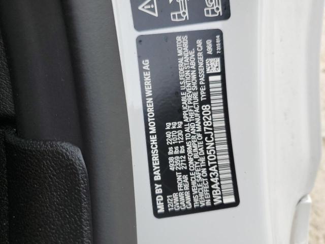 WBA43AT05NCJ78208 BMW 430xi