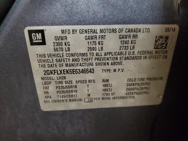 2GKFLXEK6E6346643 GMC Terrain Slt