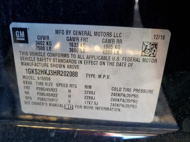 1GKS2HKJ3HR202088 GMC YUKON XL DENALI