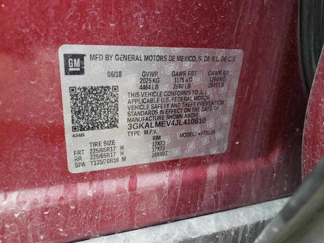 3GKALMEV4JL410610 GMC Terrain Sle