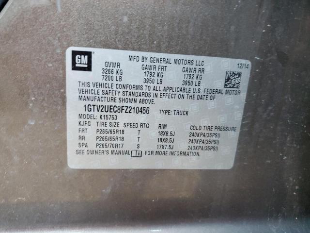 1GTV2UEC8FZ210456 GMC Sierra K1500 Sle