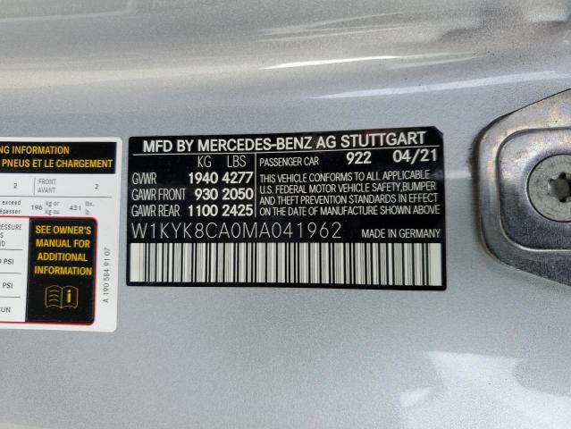 W1KYK8CA0MA041962 Mercedes-Benz AMG GT