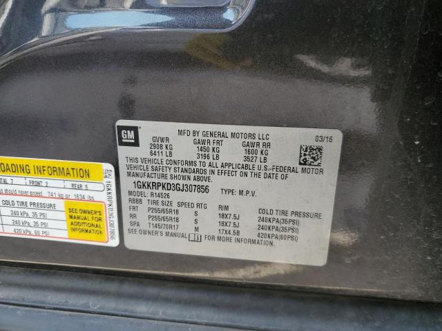 1GKKRPKD3GJ307856 GMC ACADIA SLE