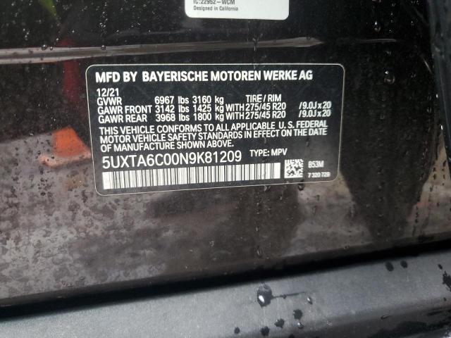 5UXTA6C00N9K81209 BMW X5 Xdrive45e