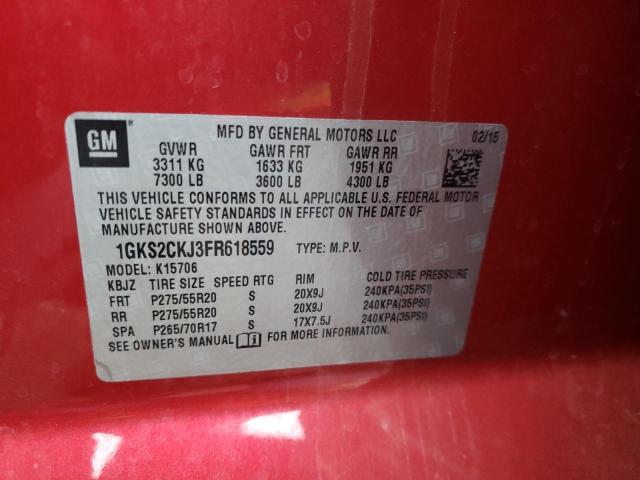 1GKS2CKJ3FR618559 GMC YUKON DENALI