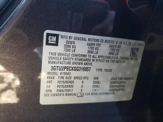 3GTU2PECXGG316857 GMC Sierra K1500 Denali