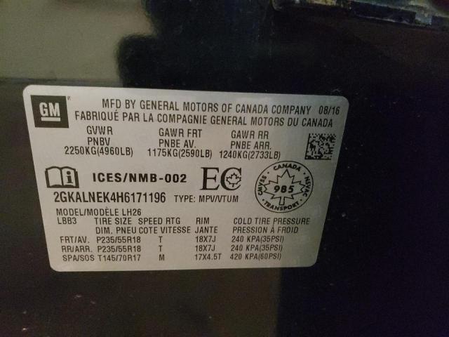2GKALNEK4H6171196 GMC Terrain Sle