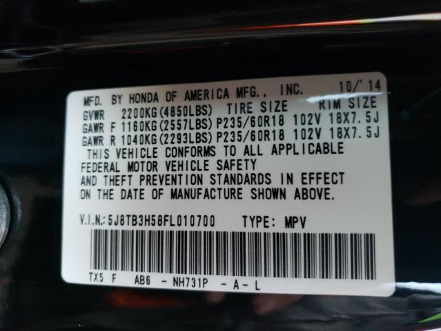 5J8TB3H58FL010700 Acura Rdx Technology