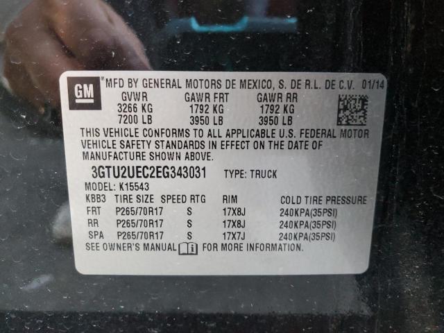 3GTU2UEC2EG343031 GMC Sierra K1500 Sle