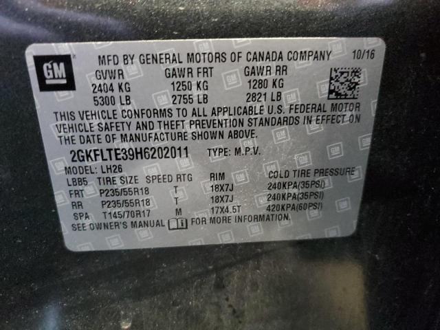2GKFLTE39H6202011 GMC Terrain Sle