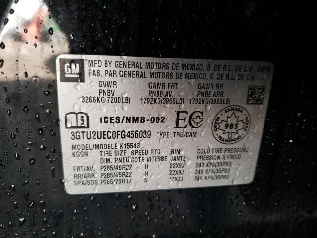 3GTU2UEC0FG456039 GMC Sierra K1500 Sle