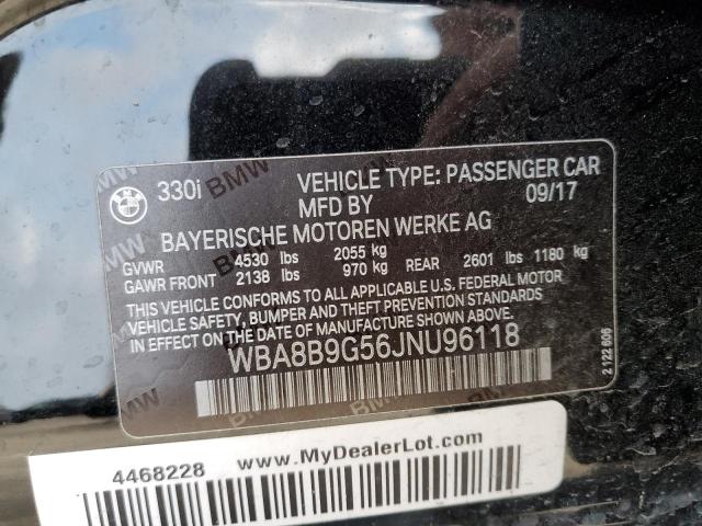 WBA8B9G56JNU96118 BMW 330 I