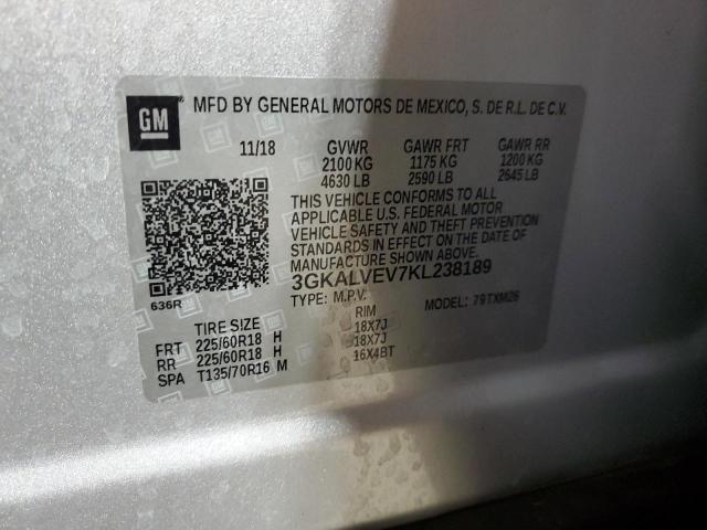 3GKALVEV7KL238189 GMC Terrain Slt