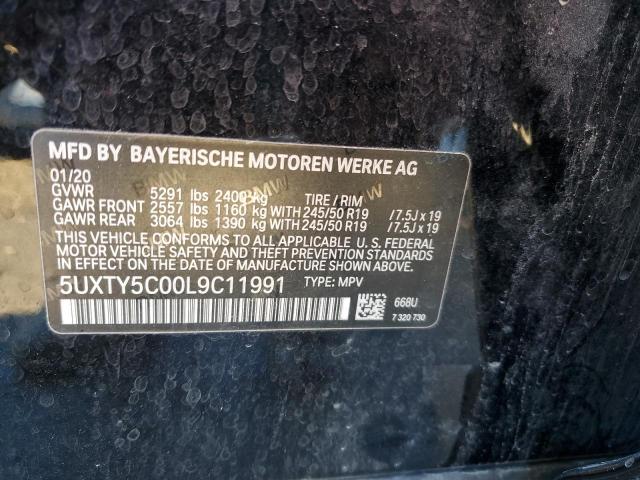 5UXTY5C00L9C11991 BMW X3 Xdrive30i