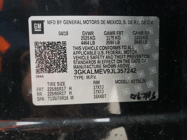 3GKALMEV9JL357242 GMC Terrain Sle