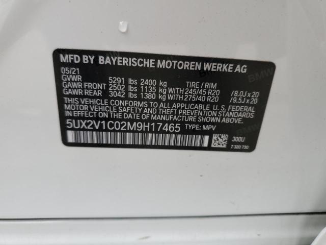 5UX2V1C02M9H17465 BMW X4 Xdrive30i