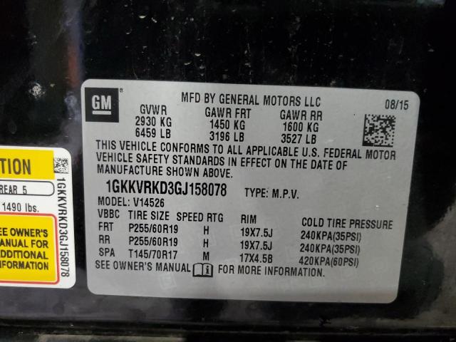 1GKKVRKD3GJ158078 GMC Acadia Slt-1