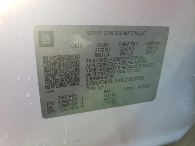 1GKKNMLS4KZ263870 GMC Acadia Slt-1