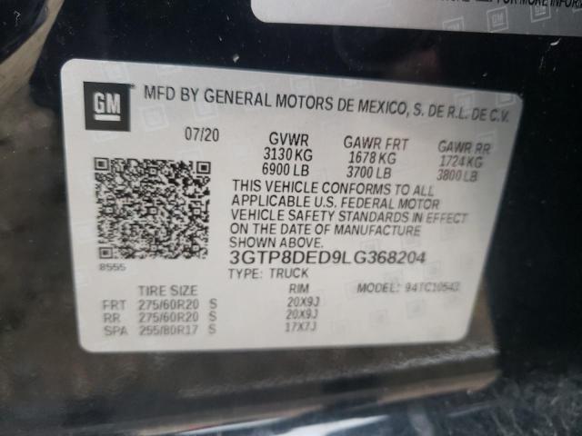 3GTP8DED9LG368204 GMC Sierra C1500 Slt