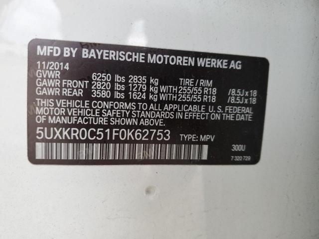 5UXKR0C51F0K62753 BMW X5 Xdrive35i