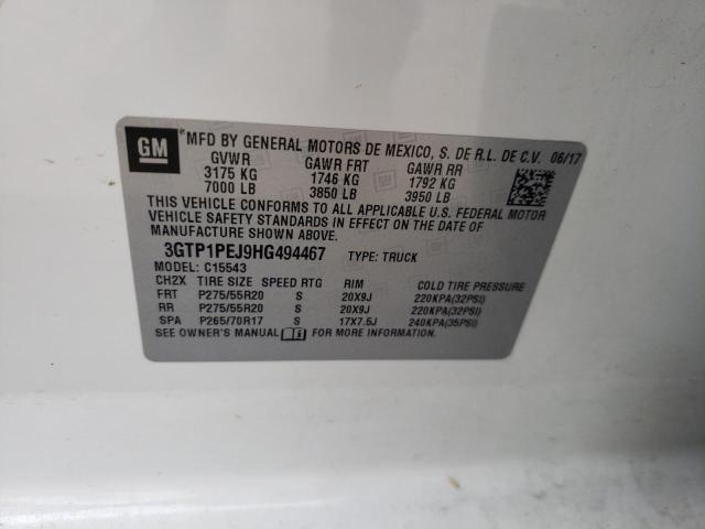 3GTP1PEJ9HG494467 GMC Sierra C1500 Denali