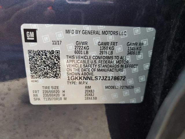 1GKKNNLS7JZ178672 GMC Acadia Slt-2