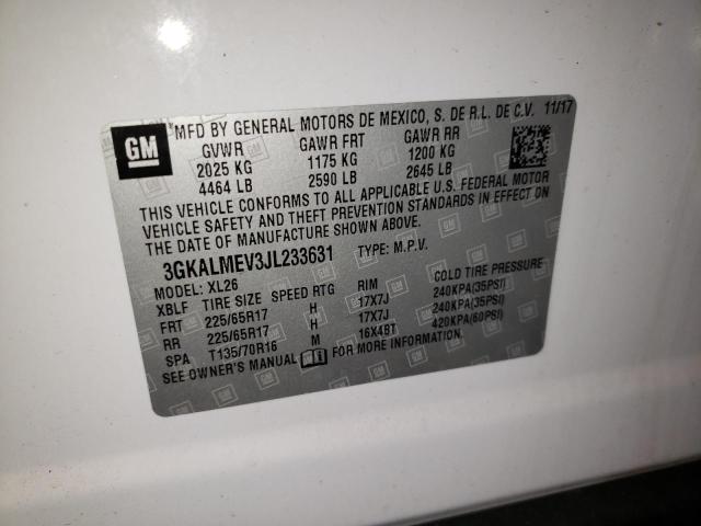 3GKALMEV3JL233631 GMC Terrain Sle