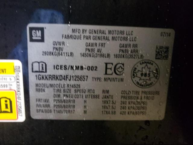 1GKKRRKD4FJ125657 GMC Acadia Slt-1