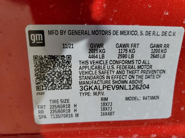 3GKALPEV9NL126204 GMC Terrain Slt