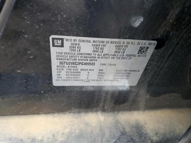 3GTU2VEC2FG489503 GMC Sierra K1500 Slt