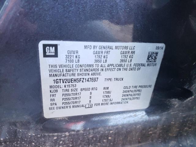 1GTV2UEH5FZ147697 GMC Sierra K1500 Sle