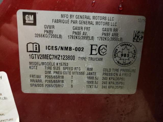1GTV2MEC7HZ123800 GMC Sierra K1500 Sle
