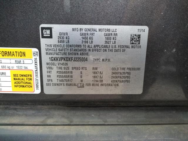 1GKKVPKDXFJ225004 GMC ACADIA SLE