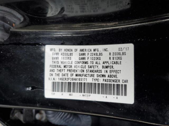 1HGCR2F36HA165171 Honda ACCORD LX