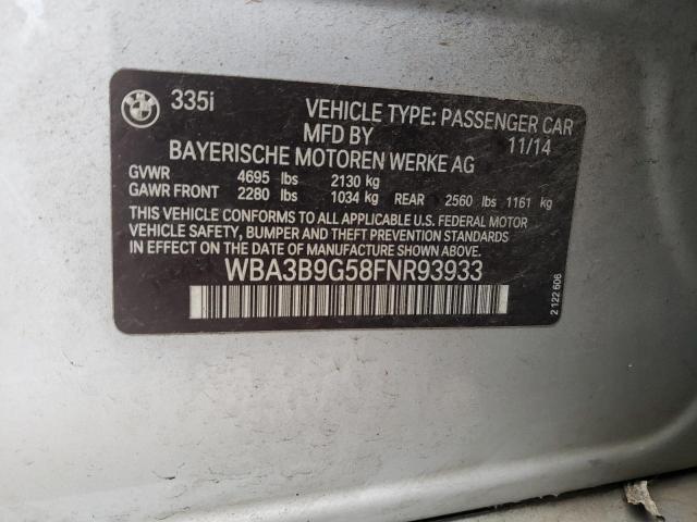 WBA3B9G58FNR93933 BMW 335 XI