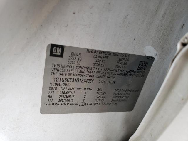 1GTG6CE31G1274054 GMC CANYON SLE