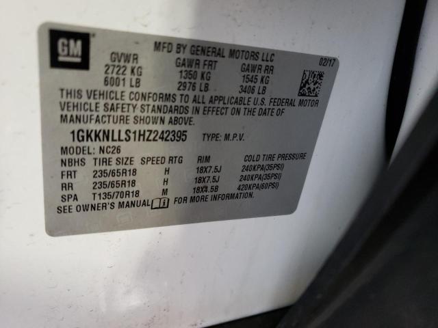 1GKKNLLS1HZ242395 GMC ACADIA SLE