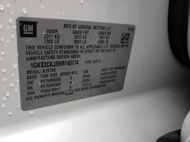 1GKS2CKJ3HR143174 GMC YUKON DENALI
