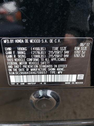 3CZRU6H3XHG708657 Honda HR-V LX