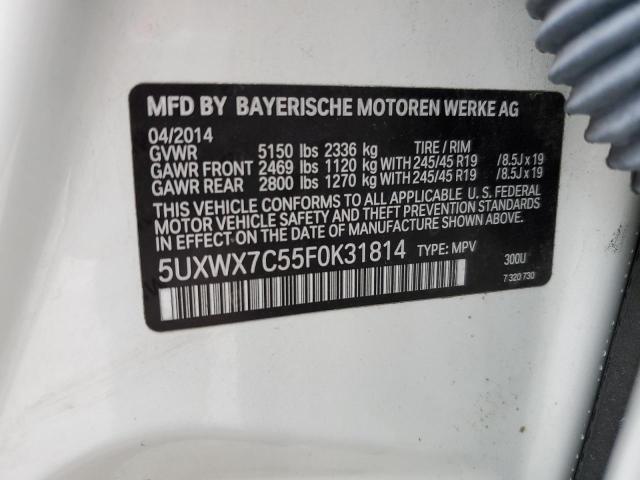 5UXWX7C55F0K31814 BMW X3 Xdrive35i