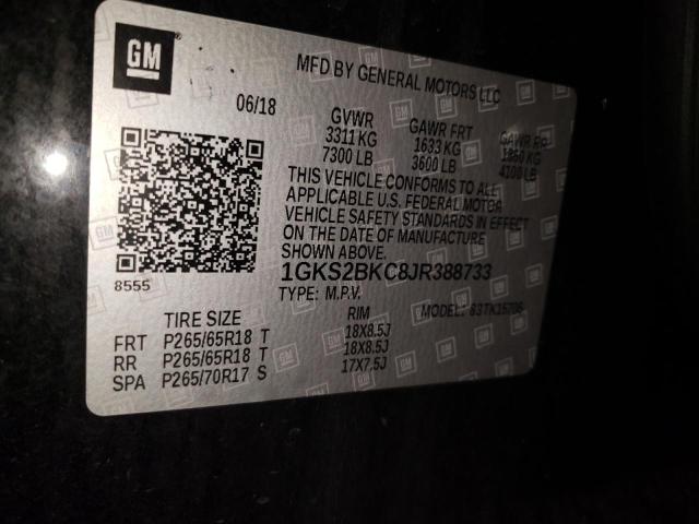 1GKS2BKC8JR388733 GMC YUKON SLT