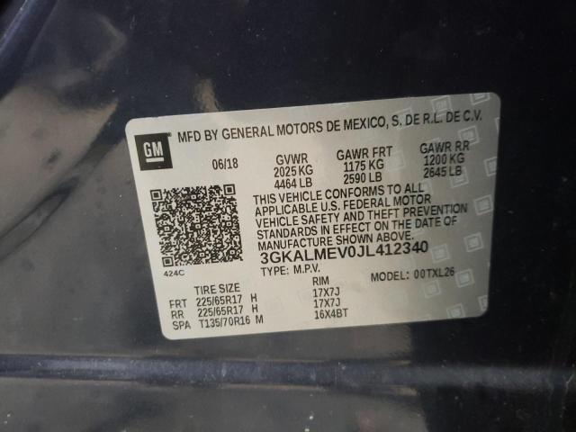 3GKALMEV0JL412340 GMC Terrain Sle