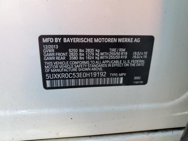 5UXKR0C53E0H19192 BMW X5 Xdrive35i