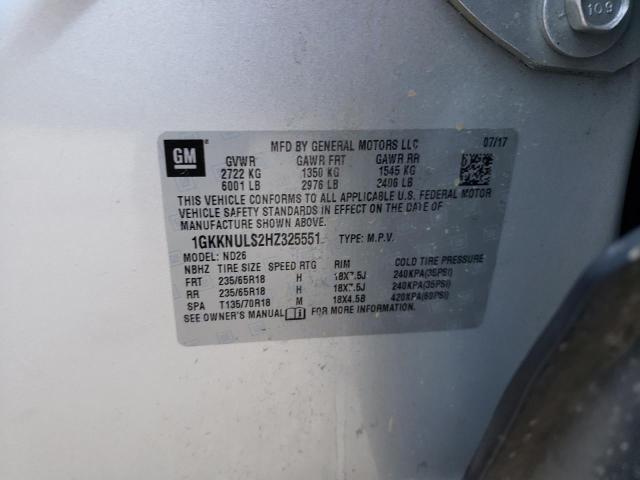 1GKKNULS2HZ325551 GMC Acadia Slt-1