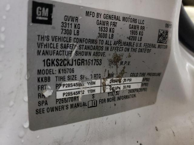 1GKS2CKJ1GR161753 GMC YUKON DENALI