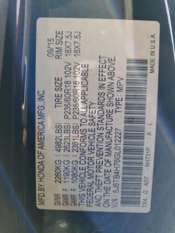 5J8TB4H76GL012227 Acura Rdx Advance