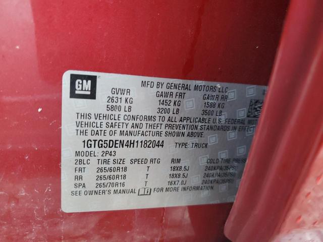 1GTG5DEN4H1182044 GMC CANYON SLT