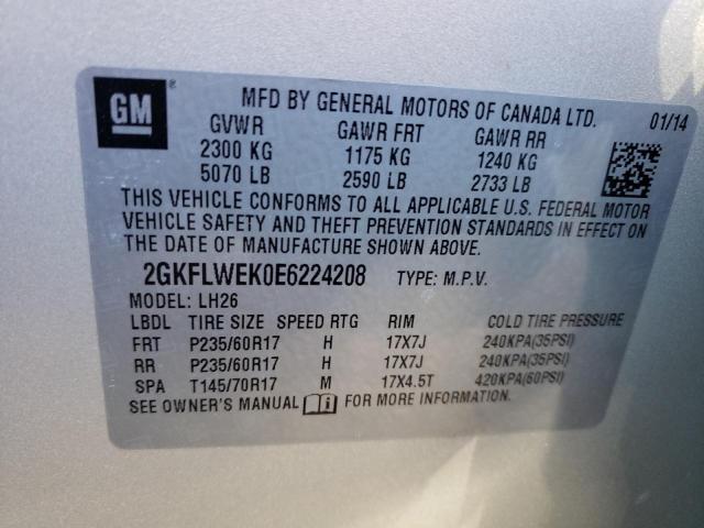 2GKFLWEK0E6224208 GMC Terrain Sle