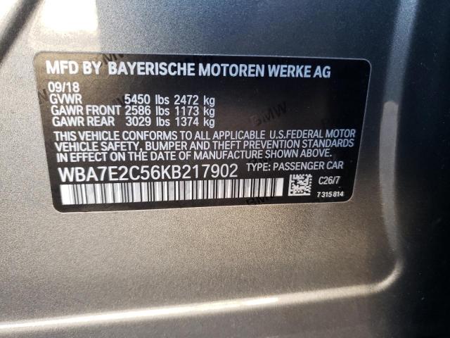 WBA7E2C56KB217902 BMW 740 I