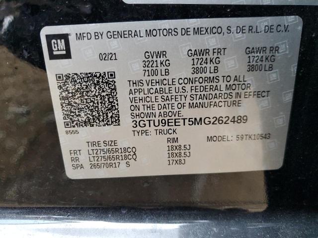 3GTU9EET5MG262489 GMC Sierra K1500 At4